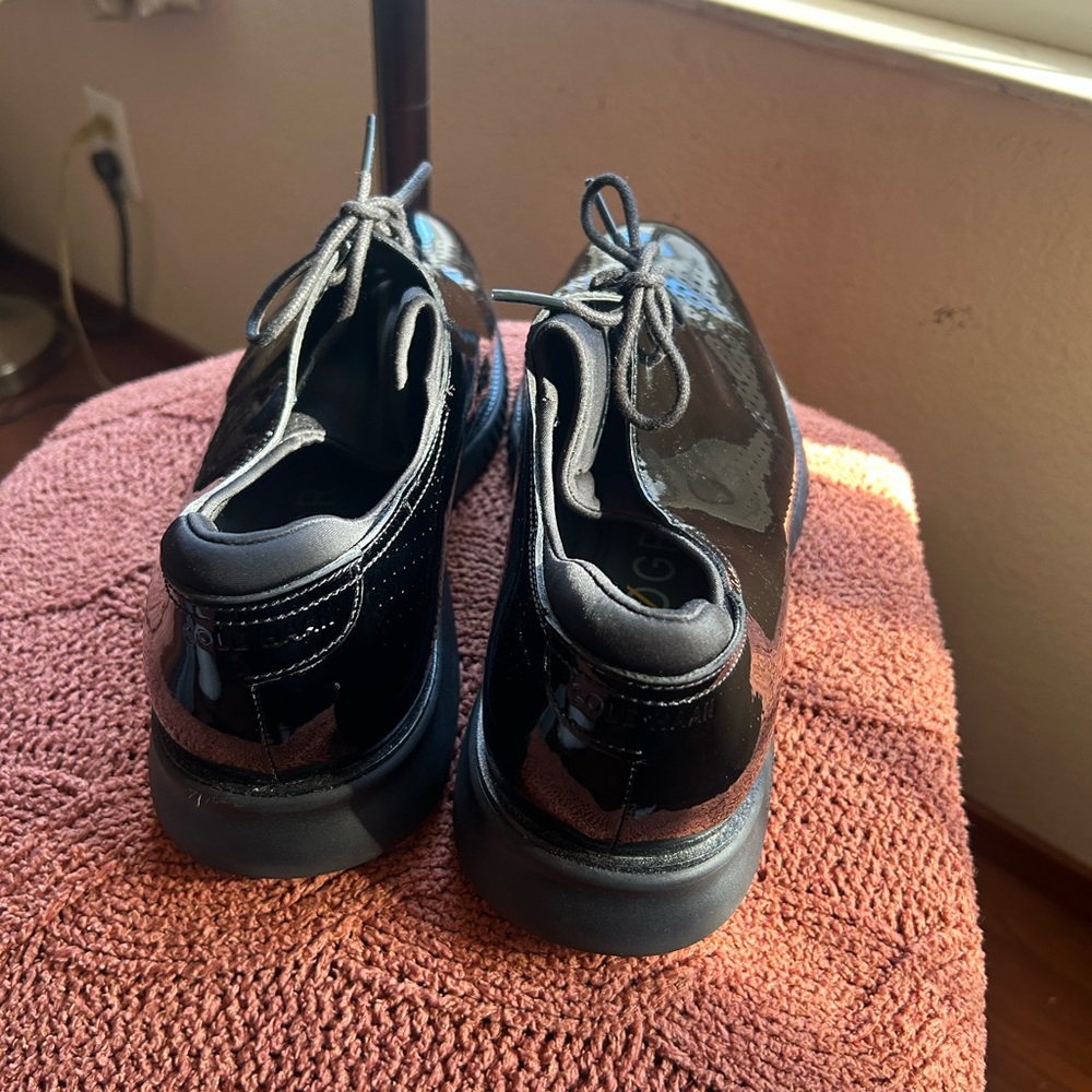 Cole Haan Black Knit and Patent Leather Oxfords Size 15 - Picture 5 of 10